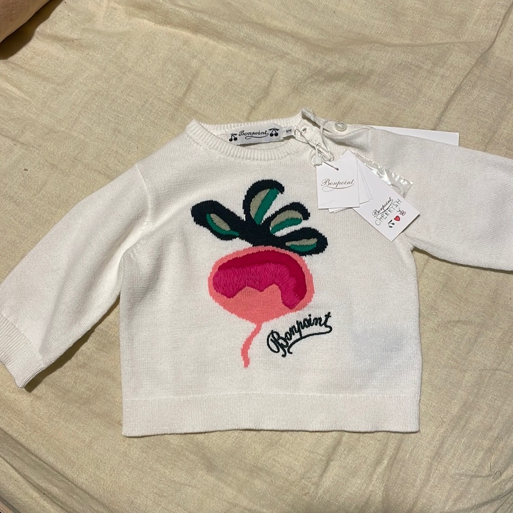 Bonpoint Radish Sweater 6M NWT